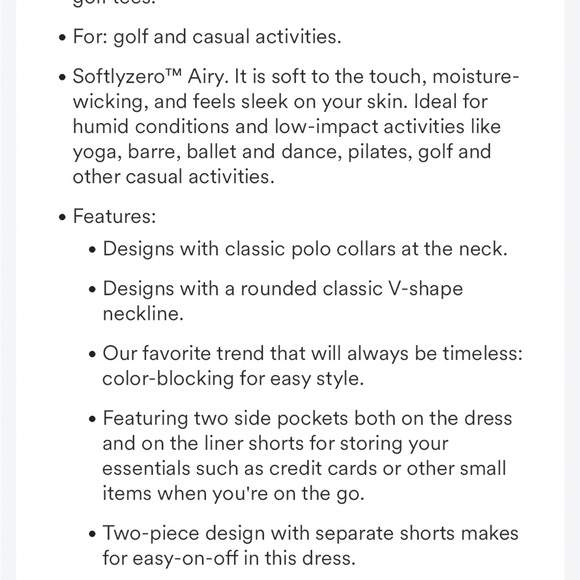 Halara Tennis/Golf dress NWT - Picture 9 of 9